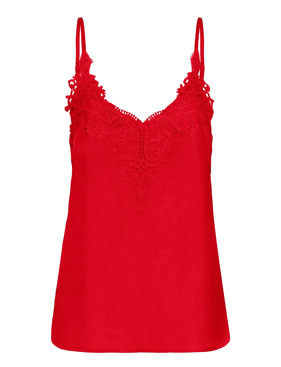 Cream - CRAnna Top - sleeveless blouses - high risk red - 1