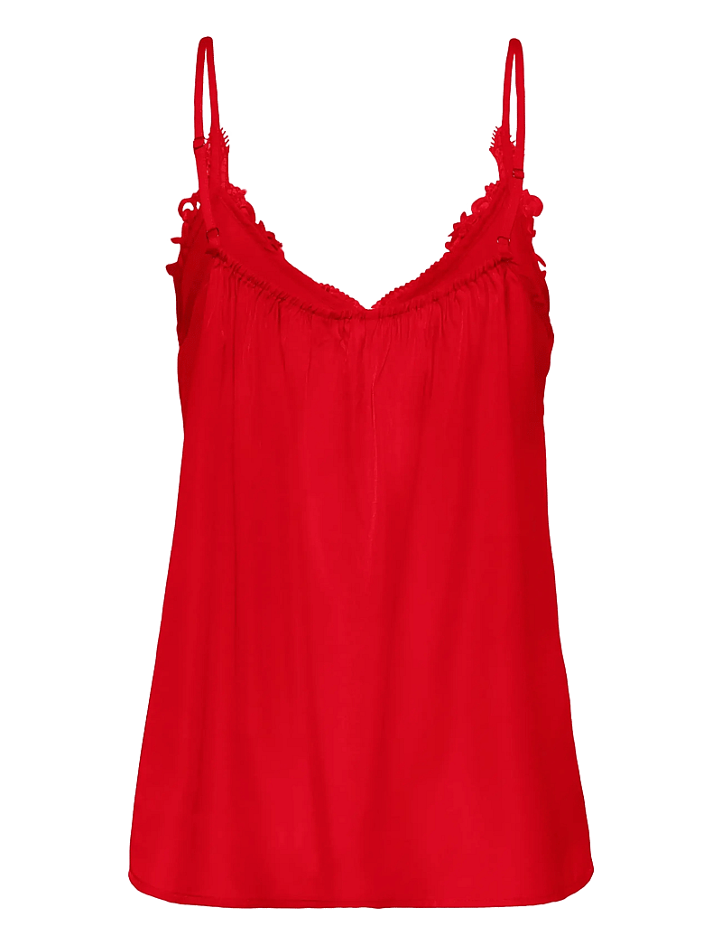 Cream - CRAnna Top - sleeveless blouses - high risk red - 2