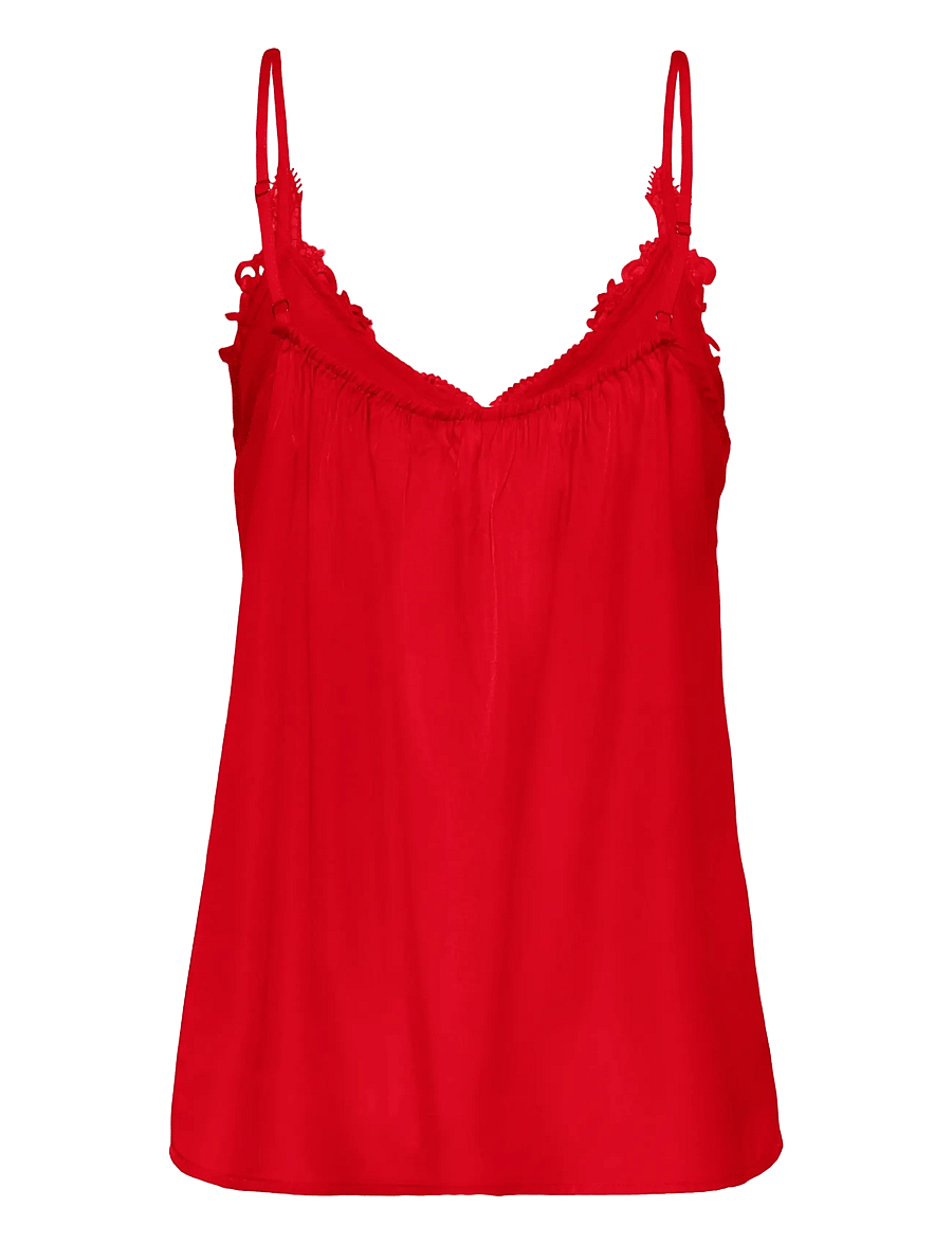 Cream - CRAnna Top - sleeveless blouses - high risk red - 2