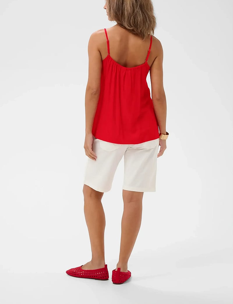 Cream - CRAnna Top - sleeveless blouses - high risk red - 4