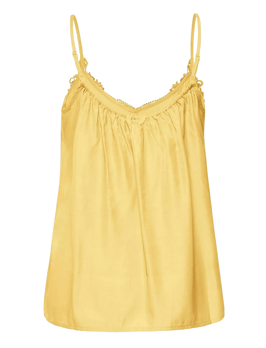 Cream - CRAnna Top - ermeløse bluser - lemon meringue - 2