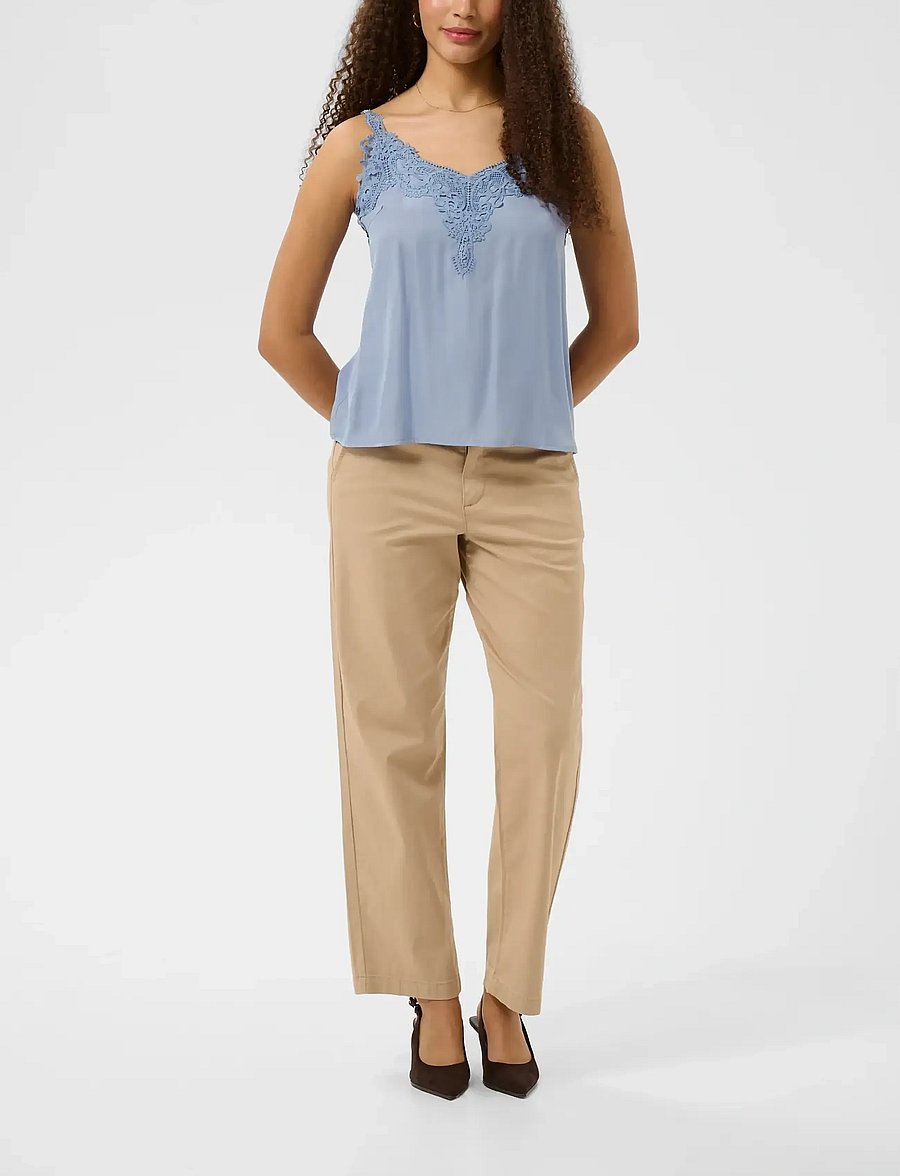 Cream - CRAnna Top - ermalausar blússur - stonewash - 3