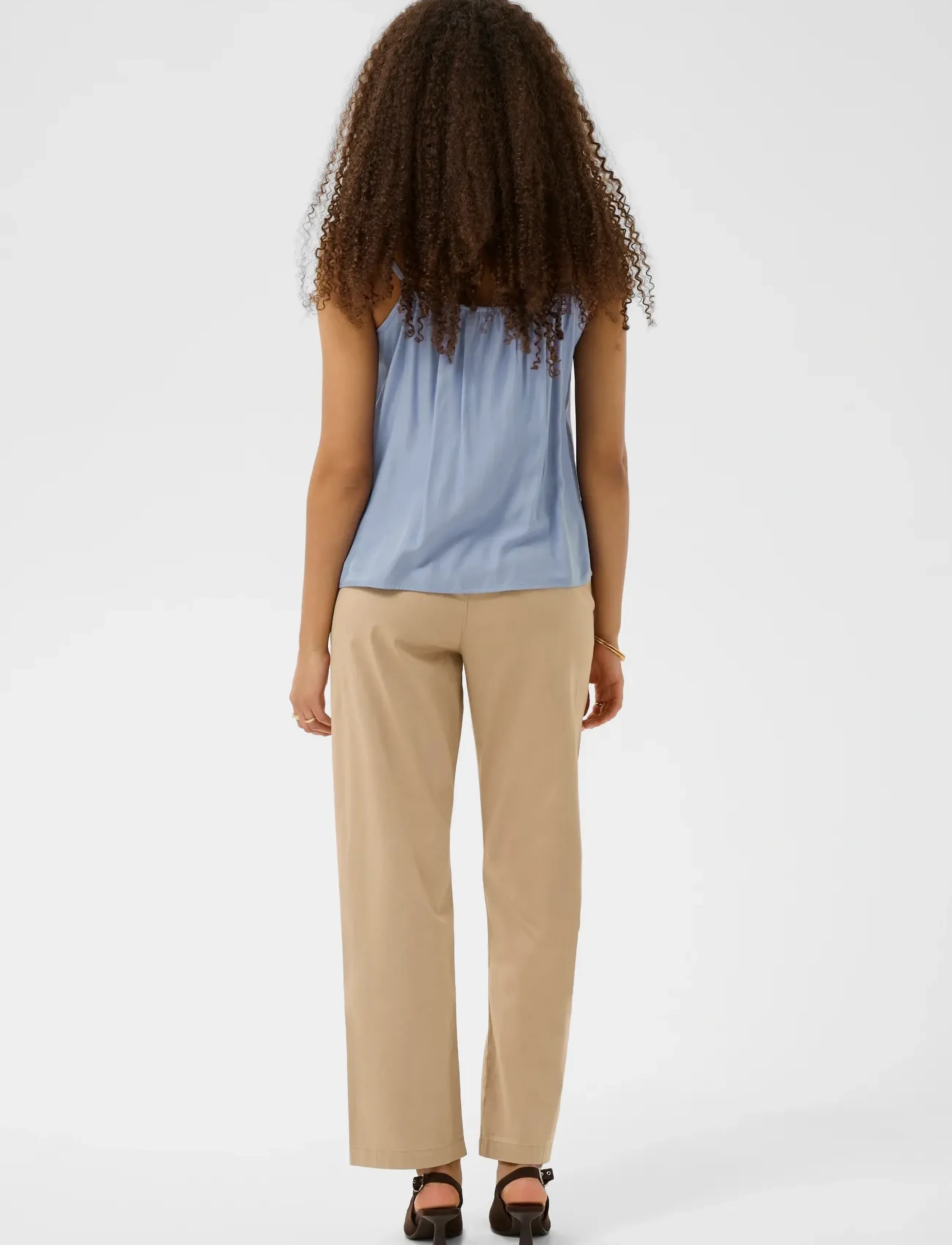 Cream - CRAnna Top - ermalausar blússur - stonewash - 4