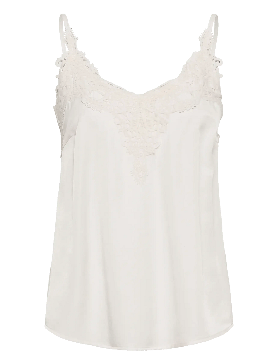 Cream - CRANNA TOP - varrukateta pluusid - whisper white - 0