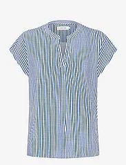 Cream - CRTiah Blouse cap sleeve - short-sleeved blouses - blue milkboy - 0