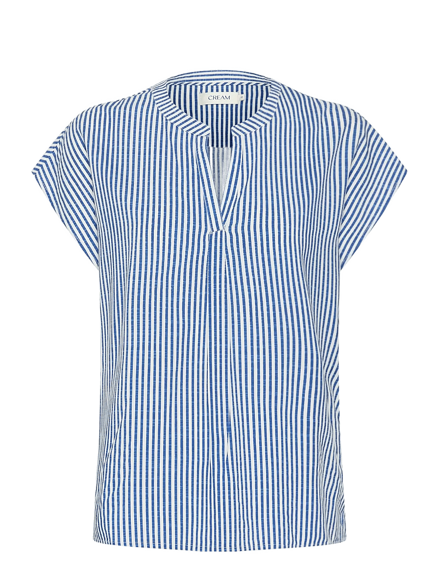 Cream - CRTiah Blouse cap sleeve - lühikeste varrukatega pluusid - blue milkboy - 1