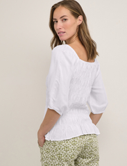 Cream - CRAlmas SS Blouse - short-sleeved blouses - snow white - 4