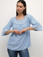 Cream - CRBea Blouse - long-sleeved blouses - airy blue - 2