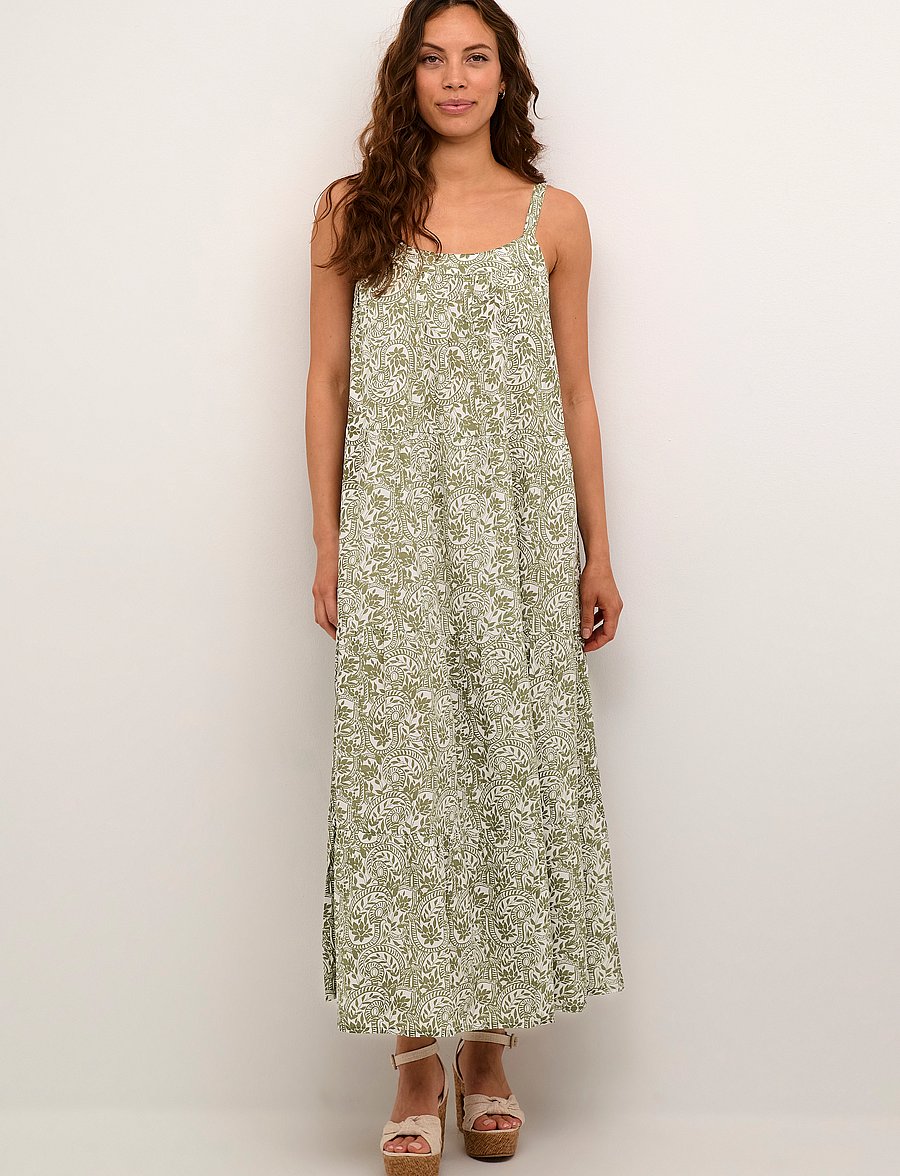 Cream - CRTiah Maxi Strap Dress - graphic flower print - 2
