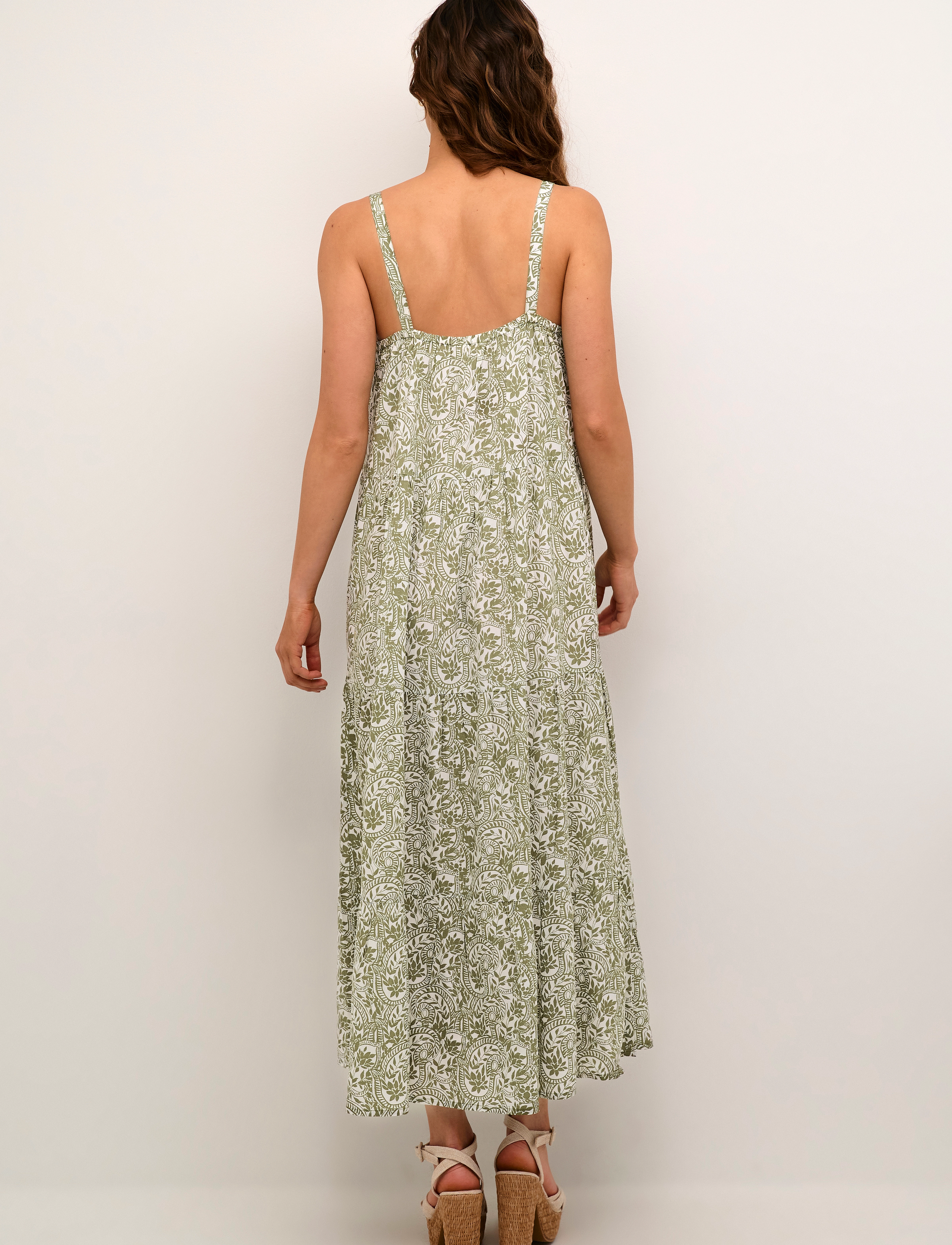 Cream - CRTiah Maxi Strap Dress - graphic flower print - 3