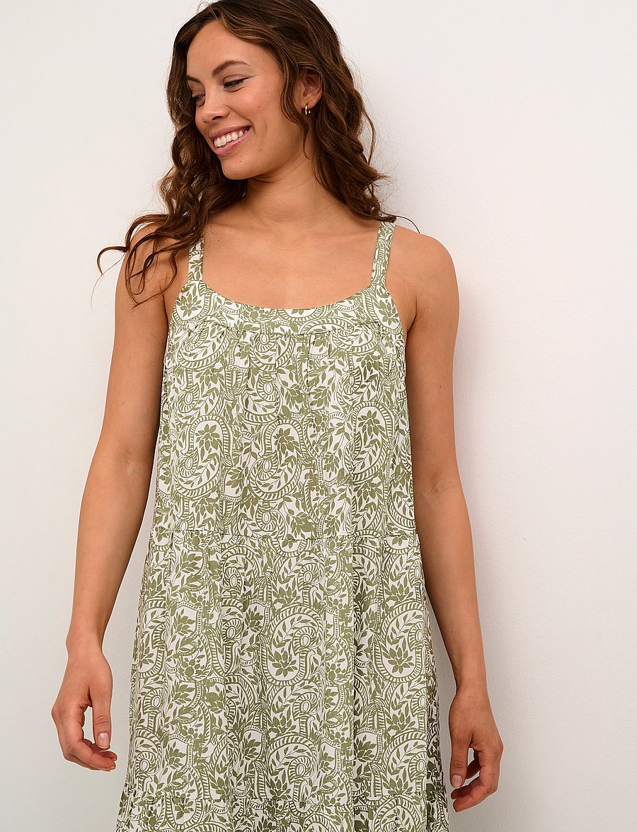 Cream - CRTiah Maxi Strap Dress - graphic flower print - 4