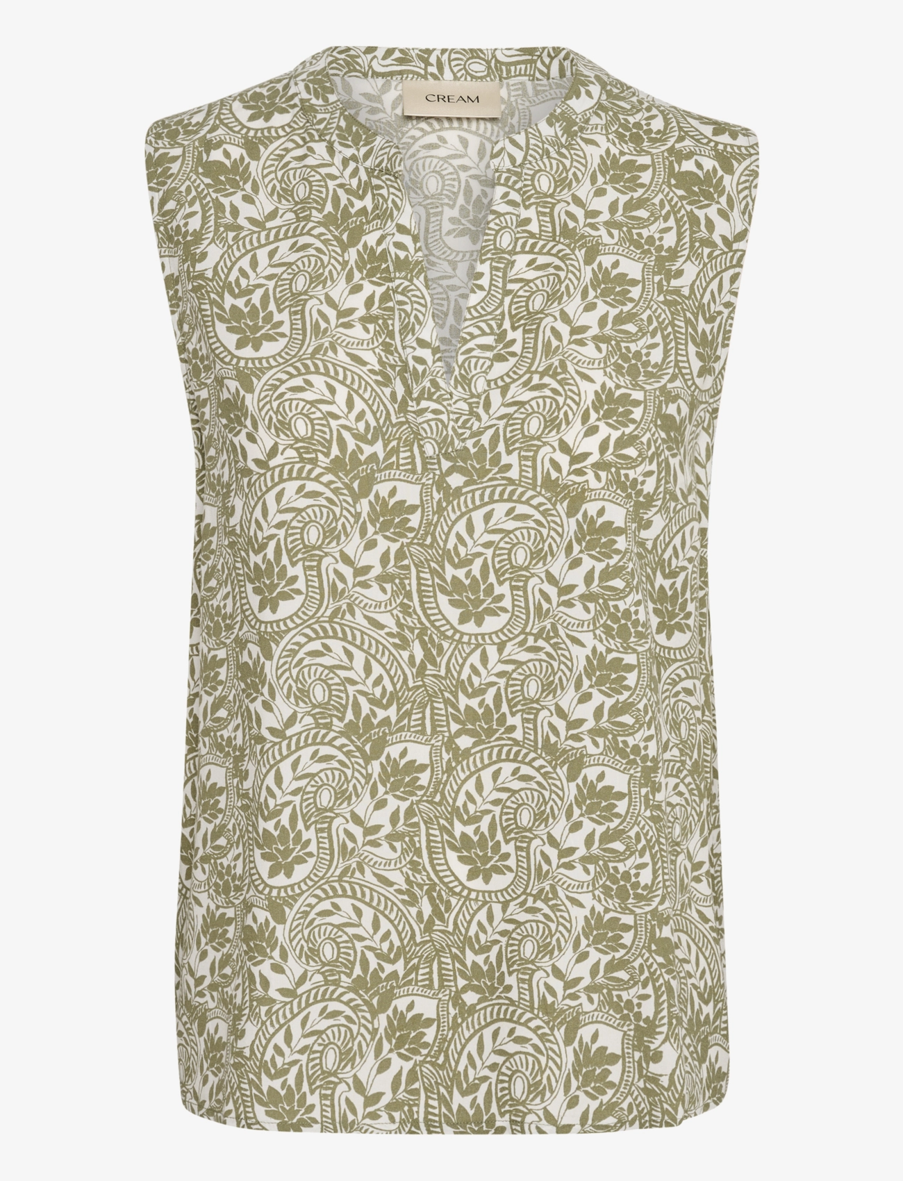 Cream CRTiah Blouse - Bluser - GRAPHIC FLOWER PRINT / green