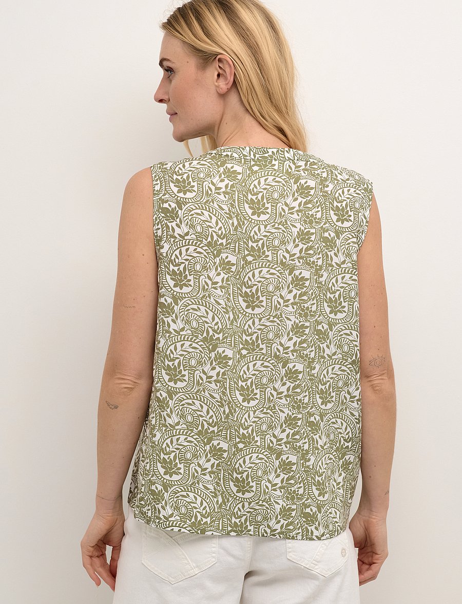 Cream - CRTiah Blouse - Ärmlösa blusar - graphic flower print - 4