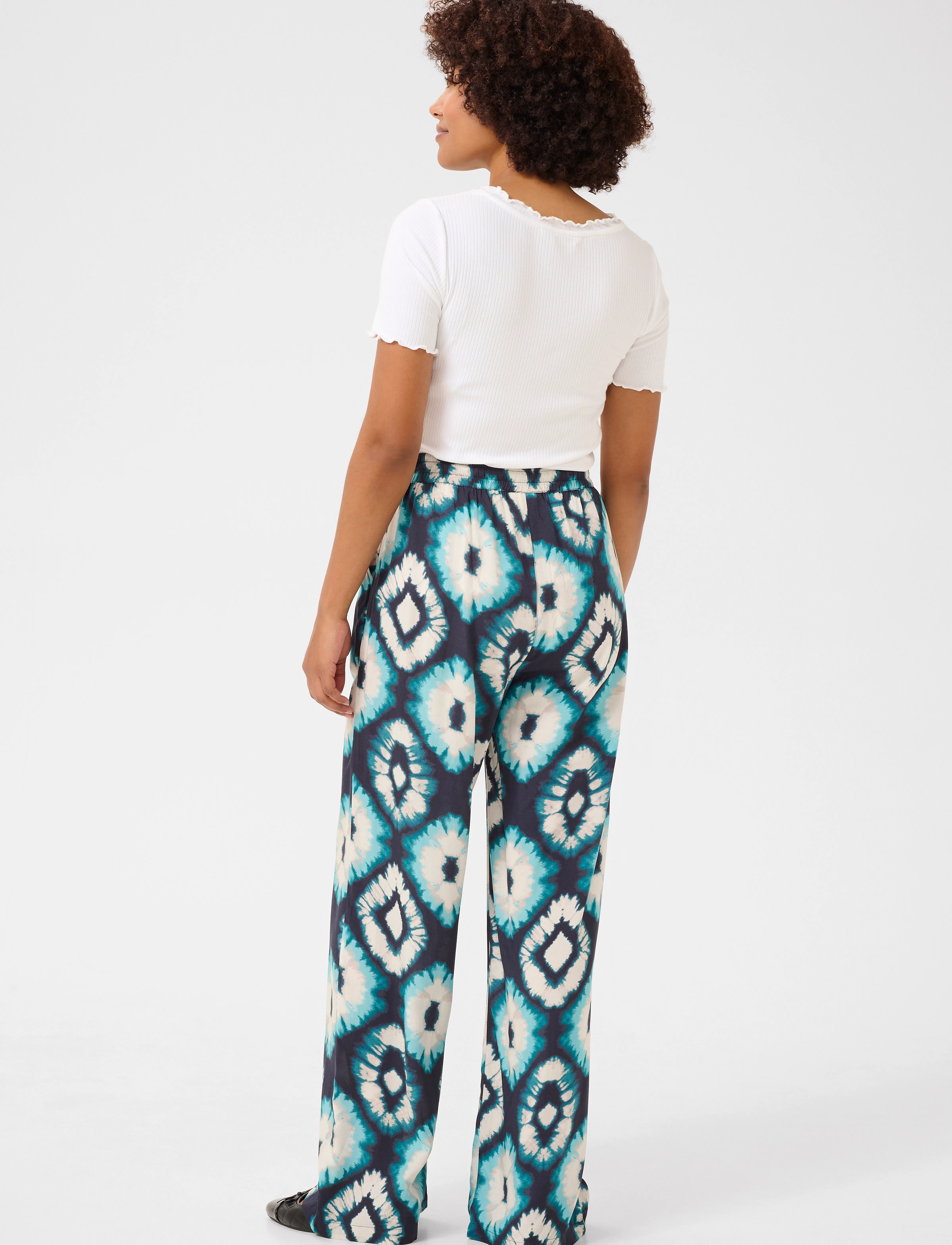 Cream - CRTiah Pant - bukser med lige ben - aqua tie dye - 4