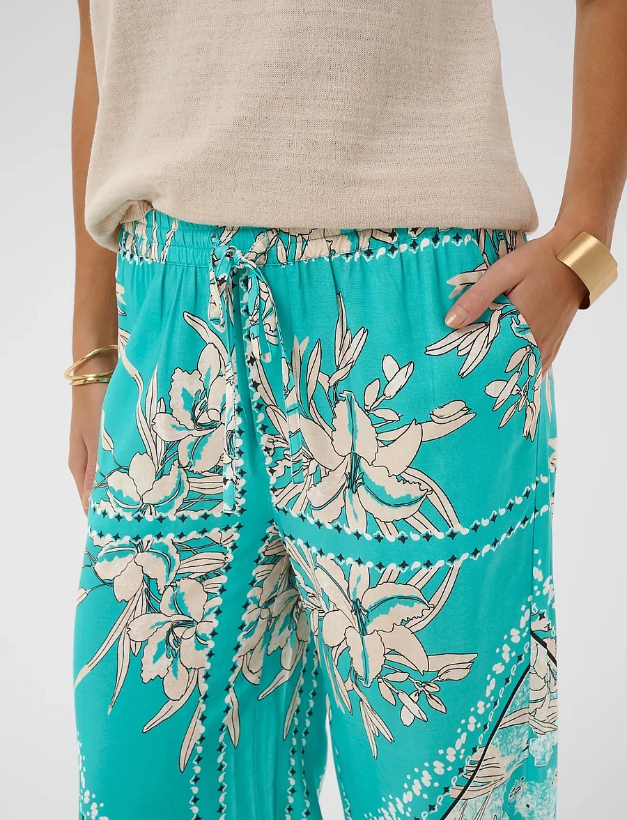 Cream - CRTiah Pant - sirged püksid - ceramic scarf print - 5