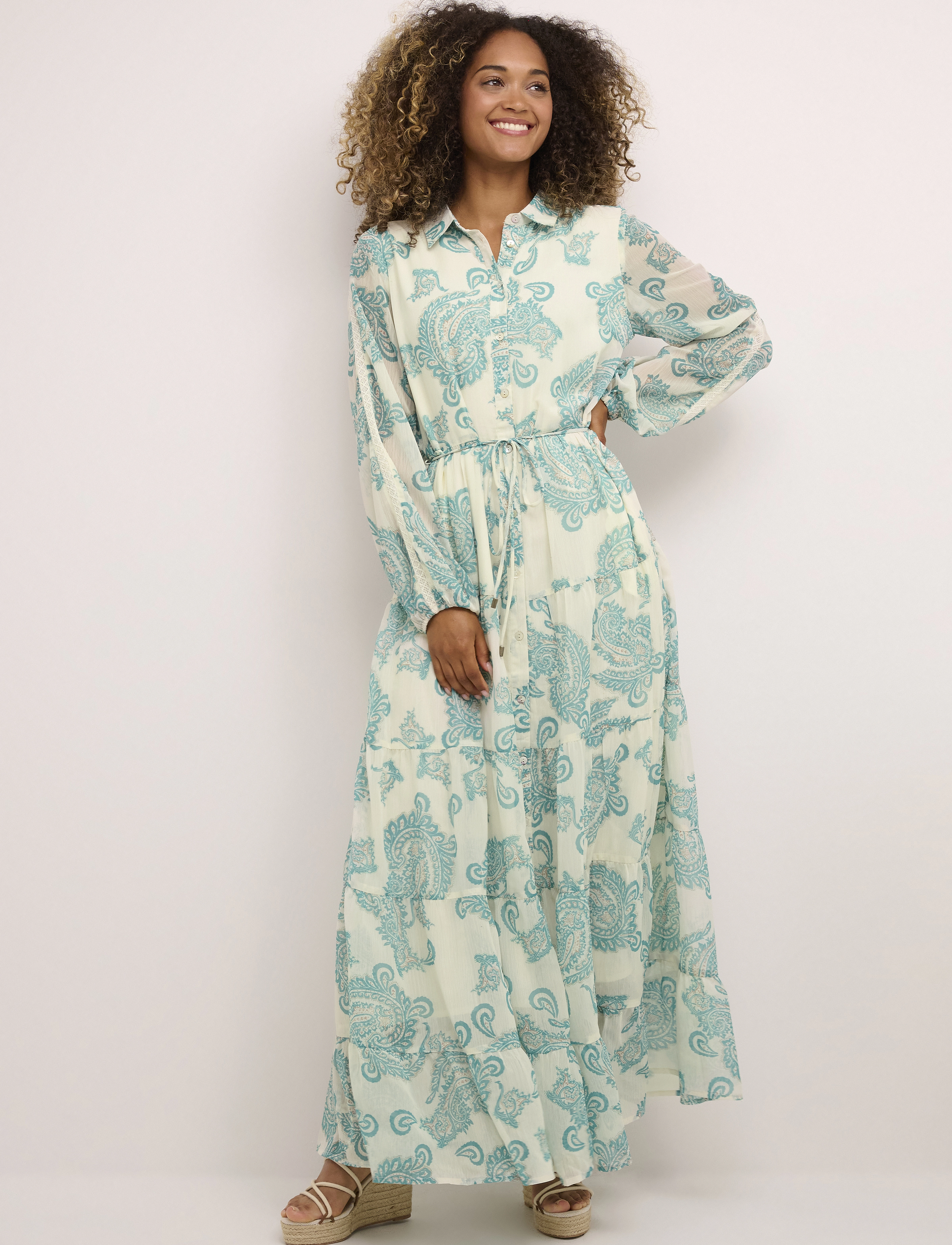 Cream CRSamira Dress - Kim Fit - Hemdkleider - COLUMBIA PAISLEY / multi