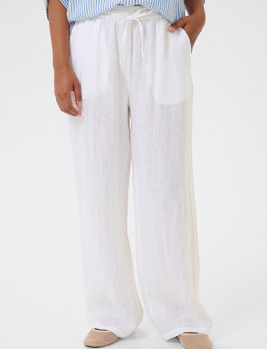Cream - CRBellis Linen Pant - snow white - 0