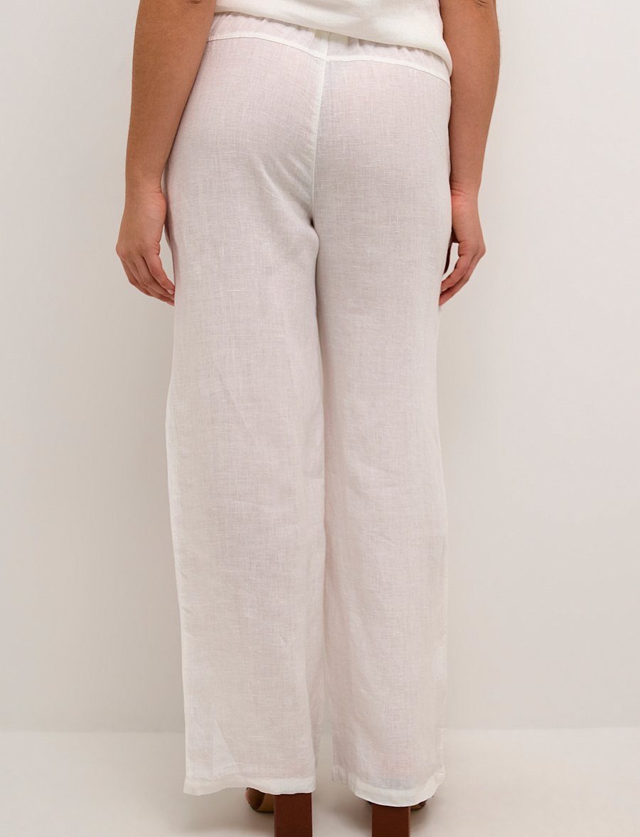 Cream - CRBellis Linen Pant - snow white - 5
