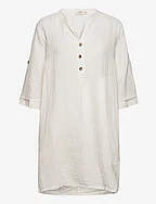 CRBellis Caftan Short Dress - Molli - SNOW WHITE