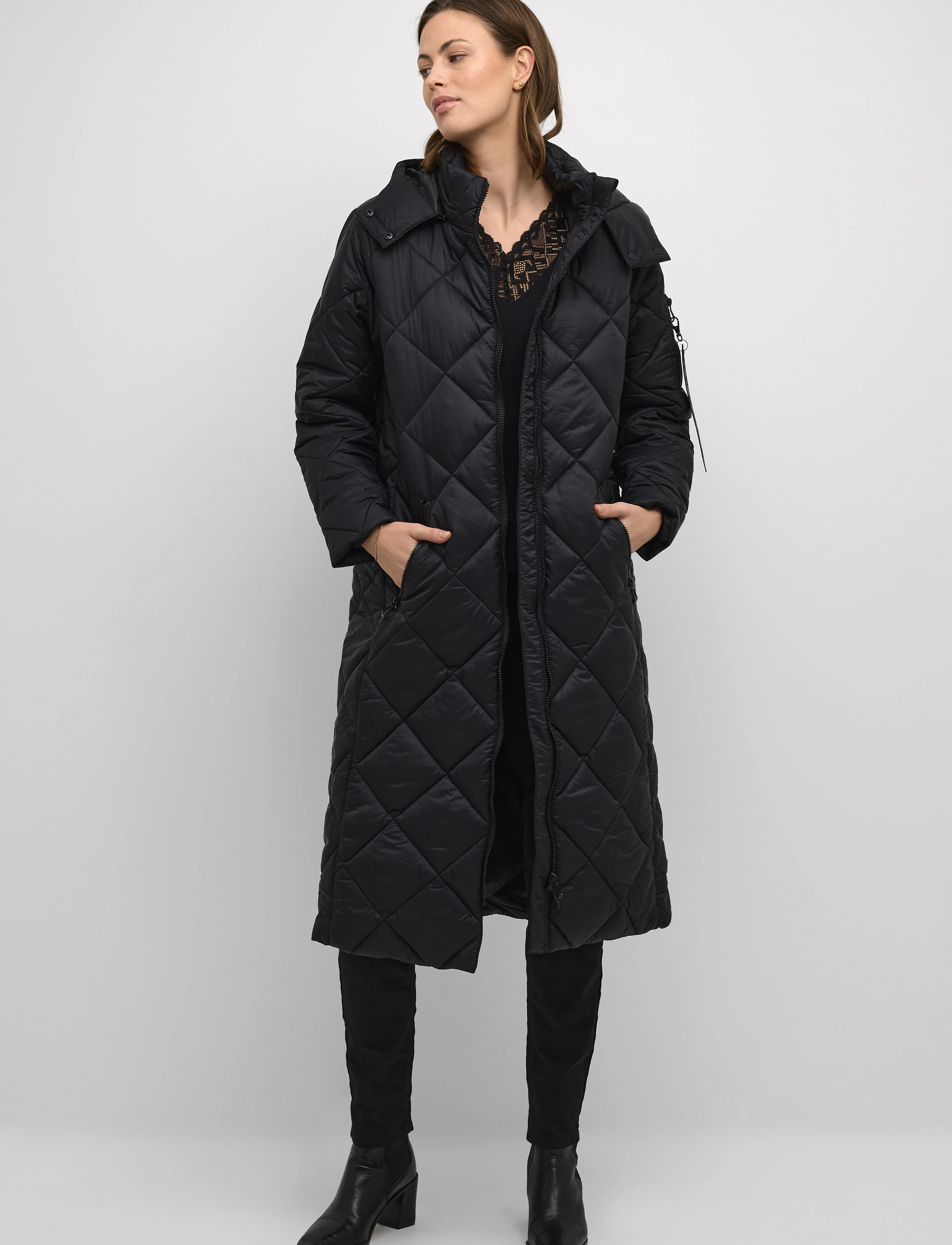 Cream - CRGaiagro Long Jacket - pitch black - 3
