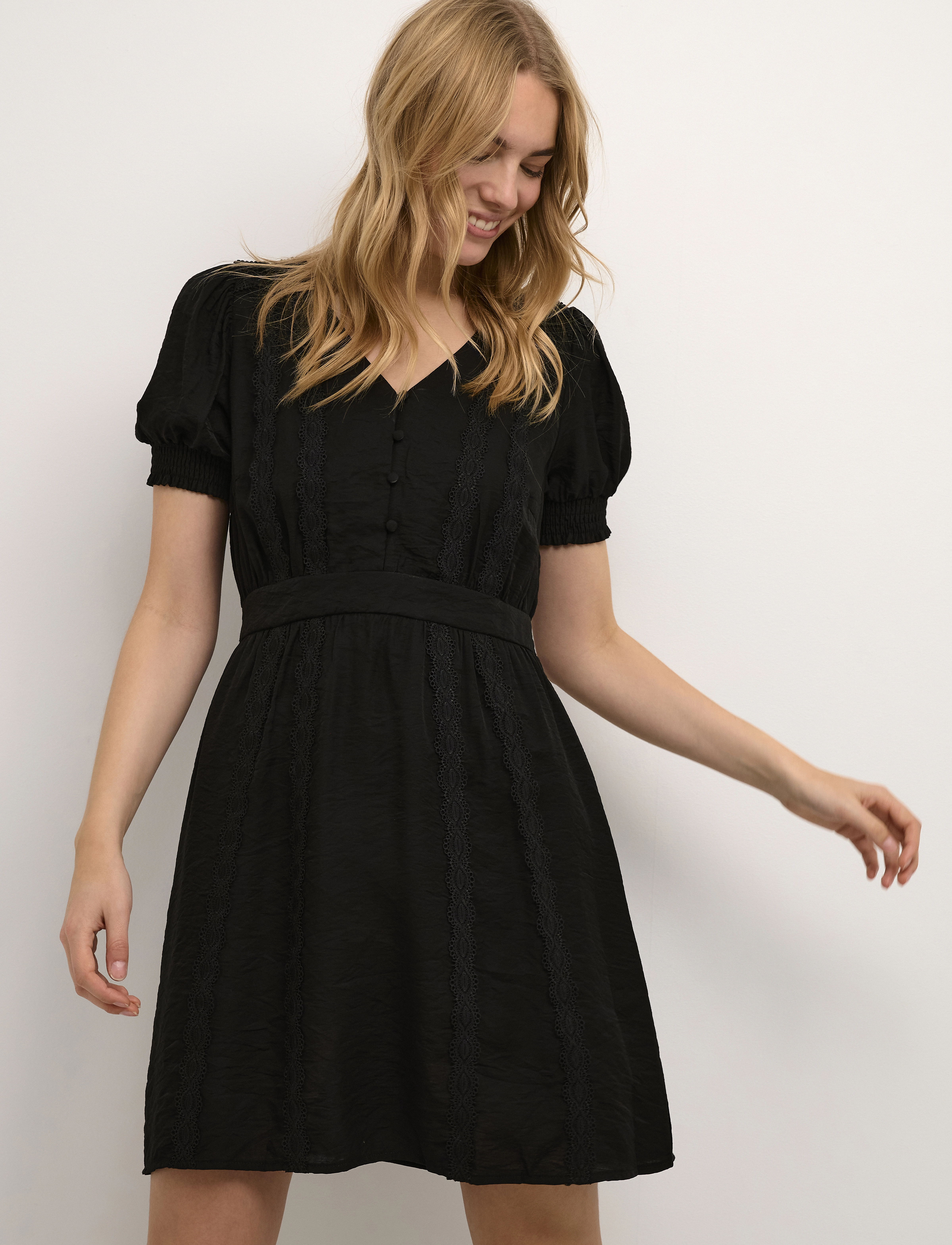 Cream CRLimma Short Dress - Zally Fit - Jurken - PITCH BLACK / black