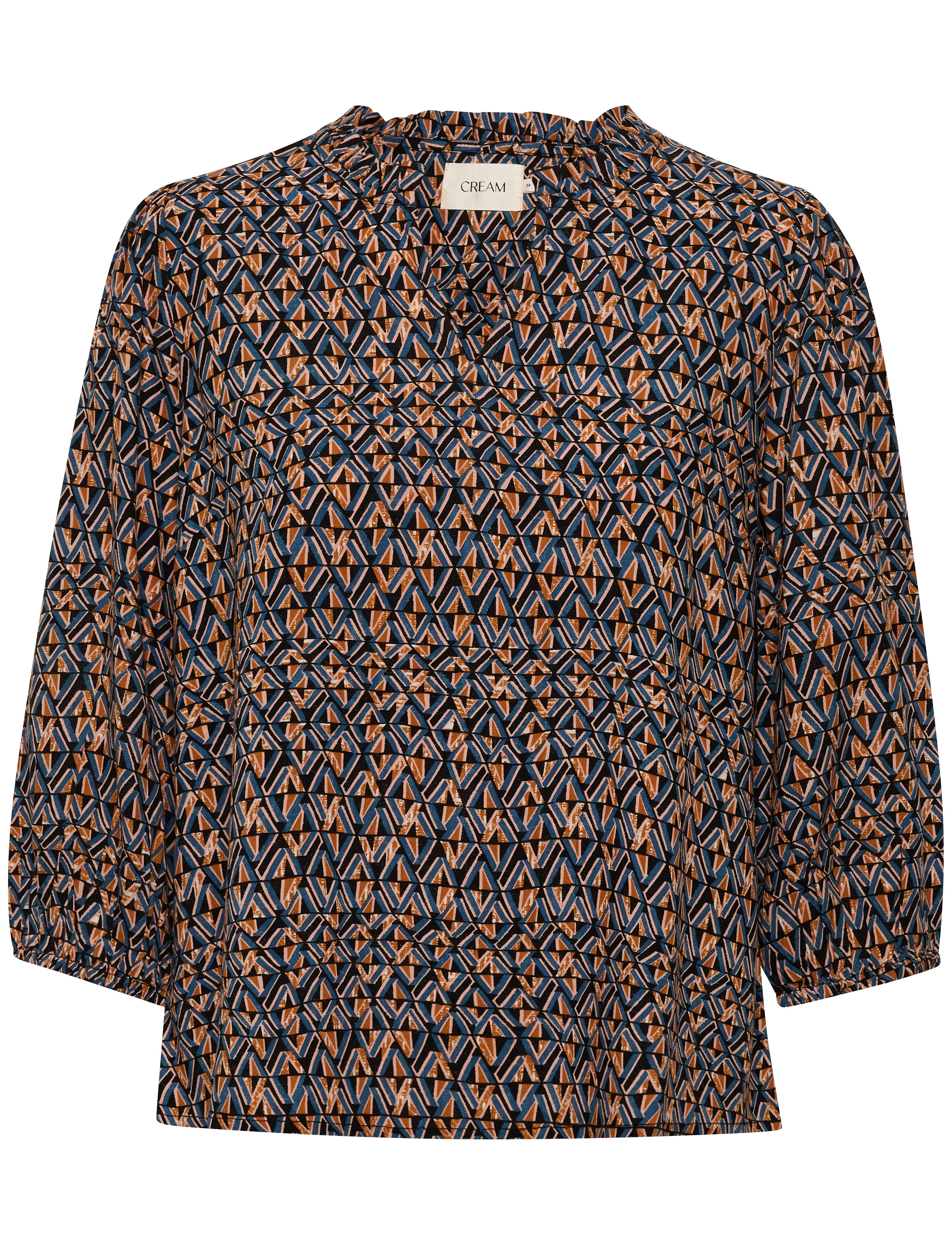 Cream CRTiah Blouse 3/4 sleeve - Kläder - GEO GIBRATAR SEA / brown