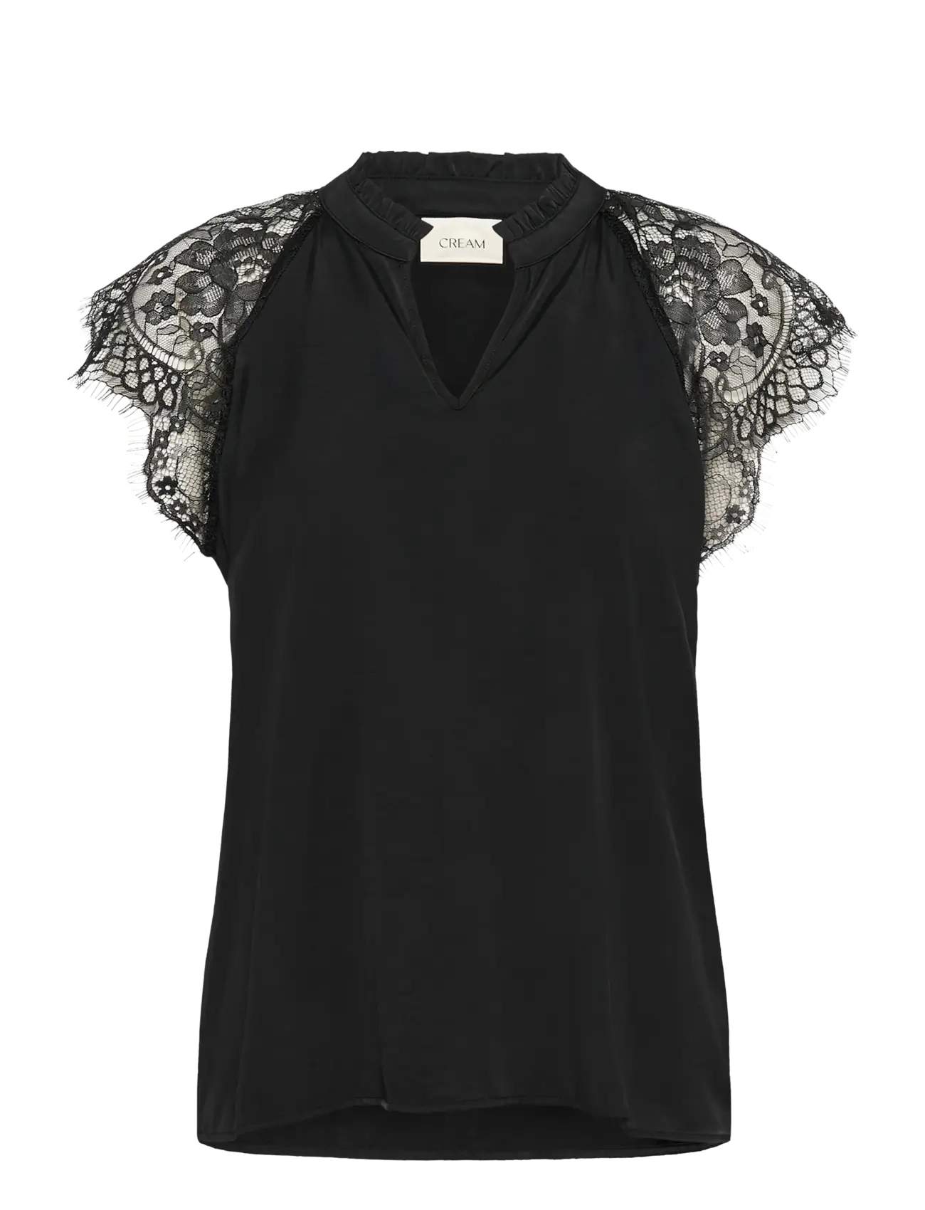 Cream CRNola Lace Blouse - Blusar & Skjortor - PITCH BLACK / black