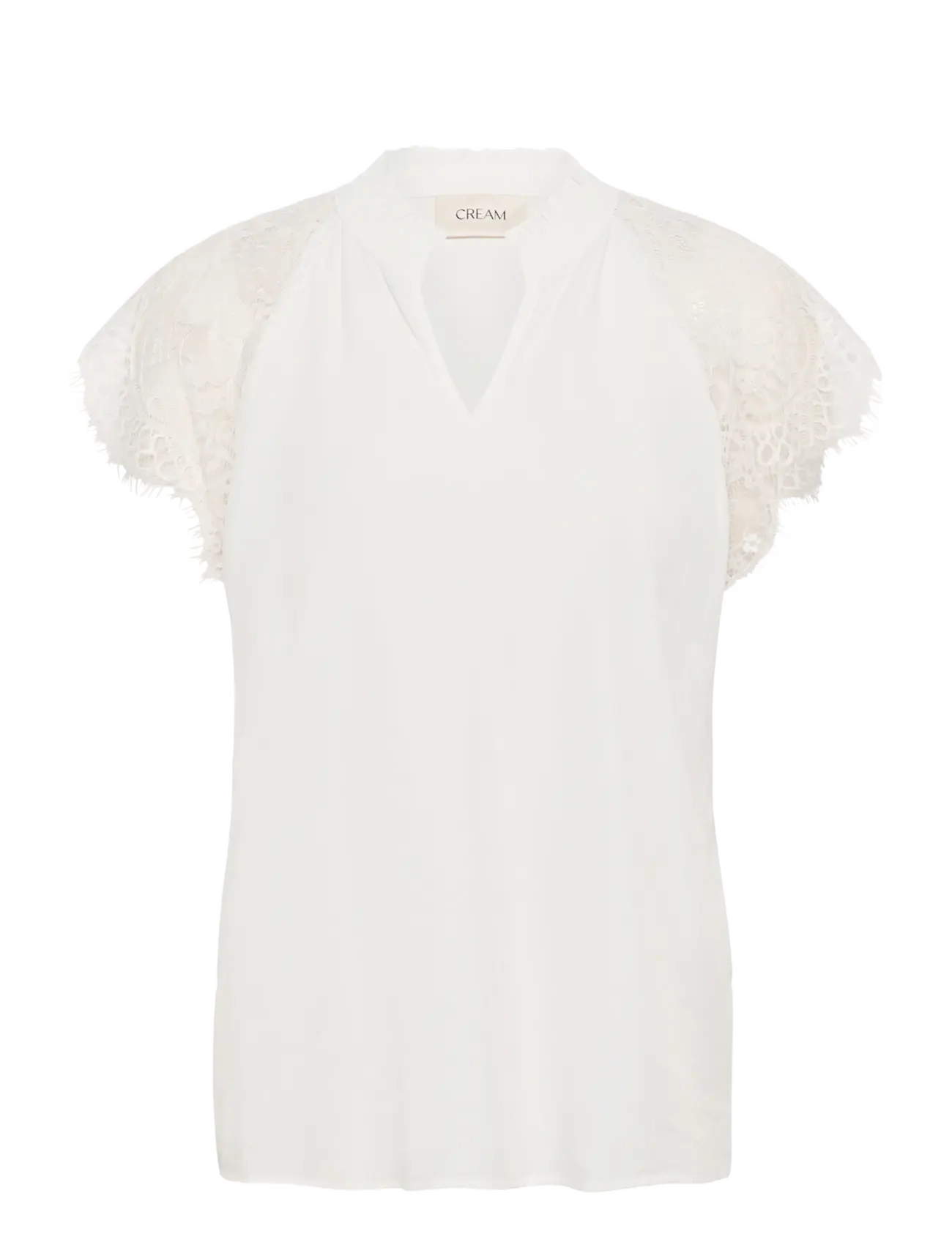 Cream CRNola Lace Blouse - Bluser - SNOW WHITE / white