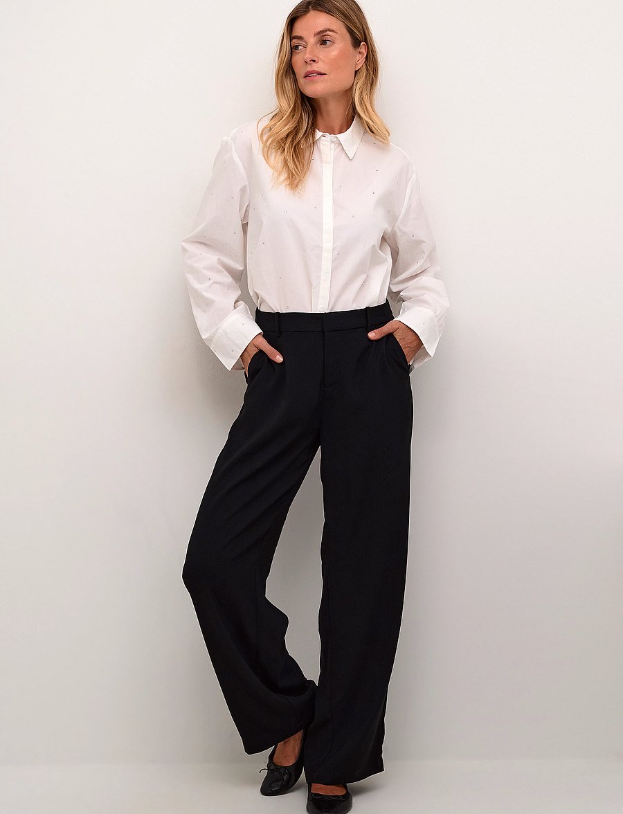 Cream - CRCocamia Pant - kostymbyxor - pitch black - 3