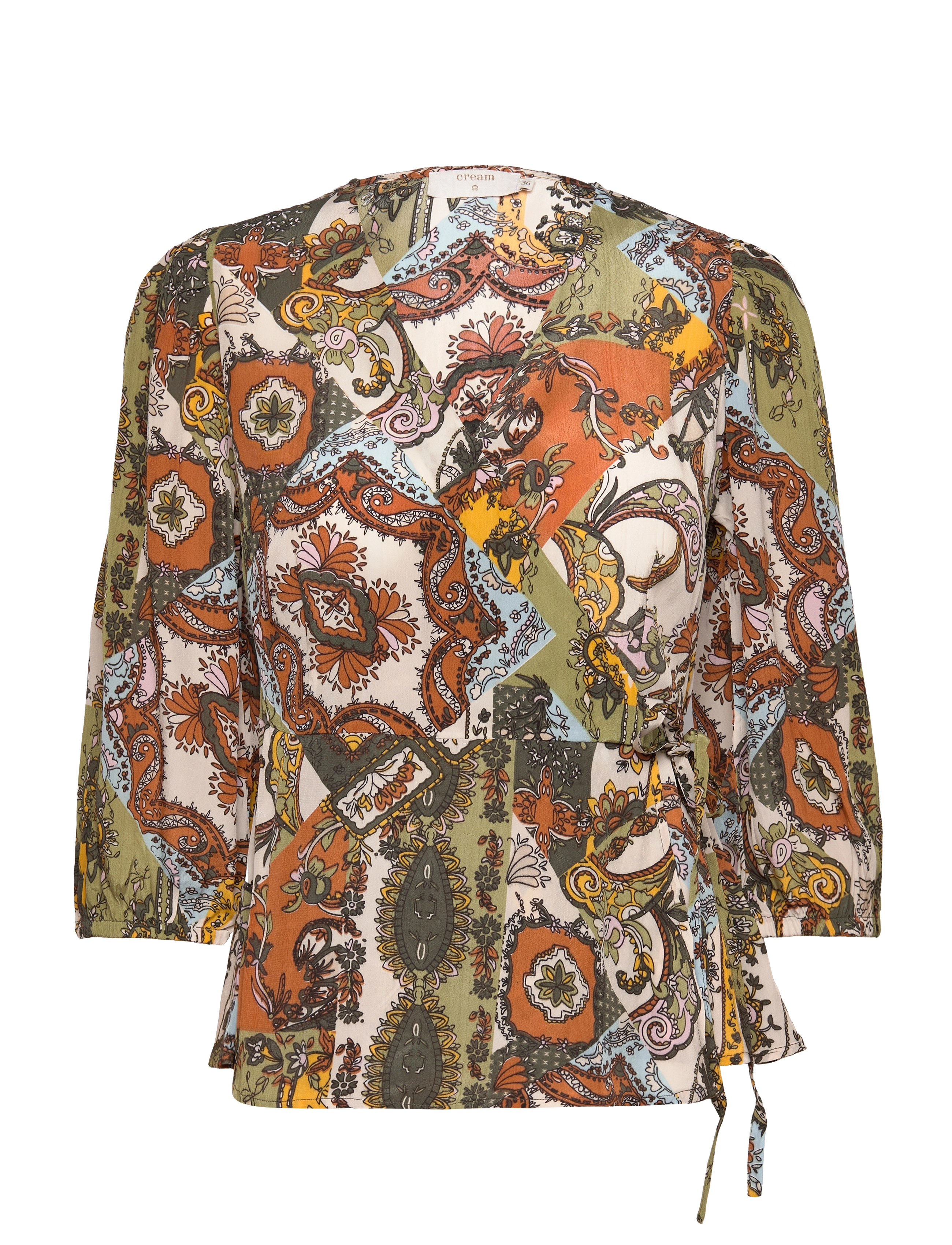 Cream CRMelody Blouse - Bluser & Skjorter - SEA TURTLE PATCHWORK PAISLY / green