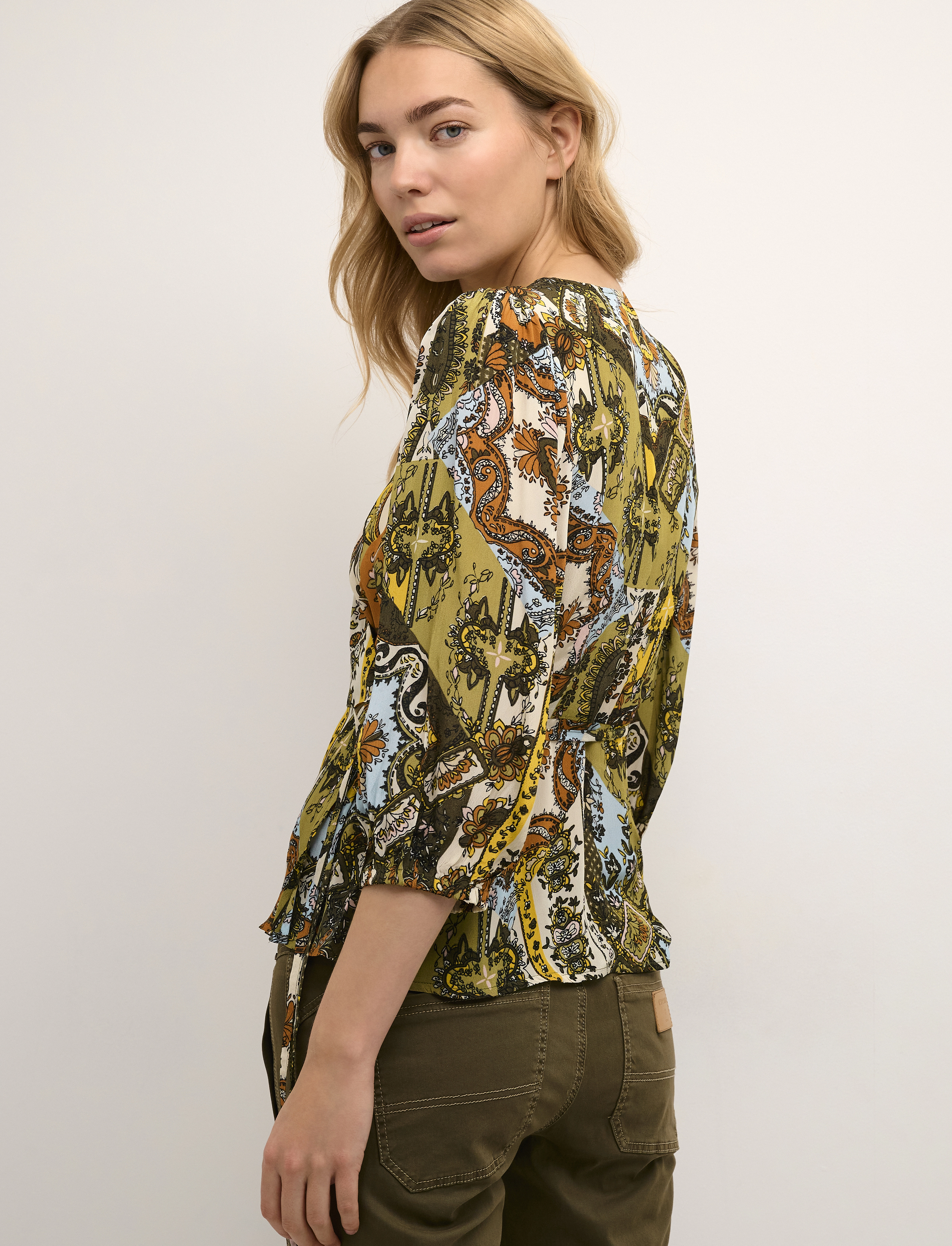 Cream - CRMelody Blouse - langärmlige blusen - sea turtle patchwork paisly - 4