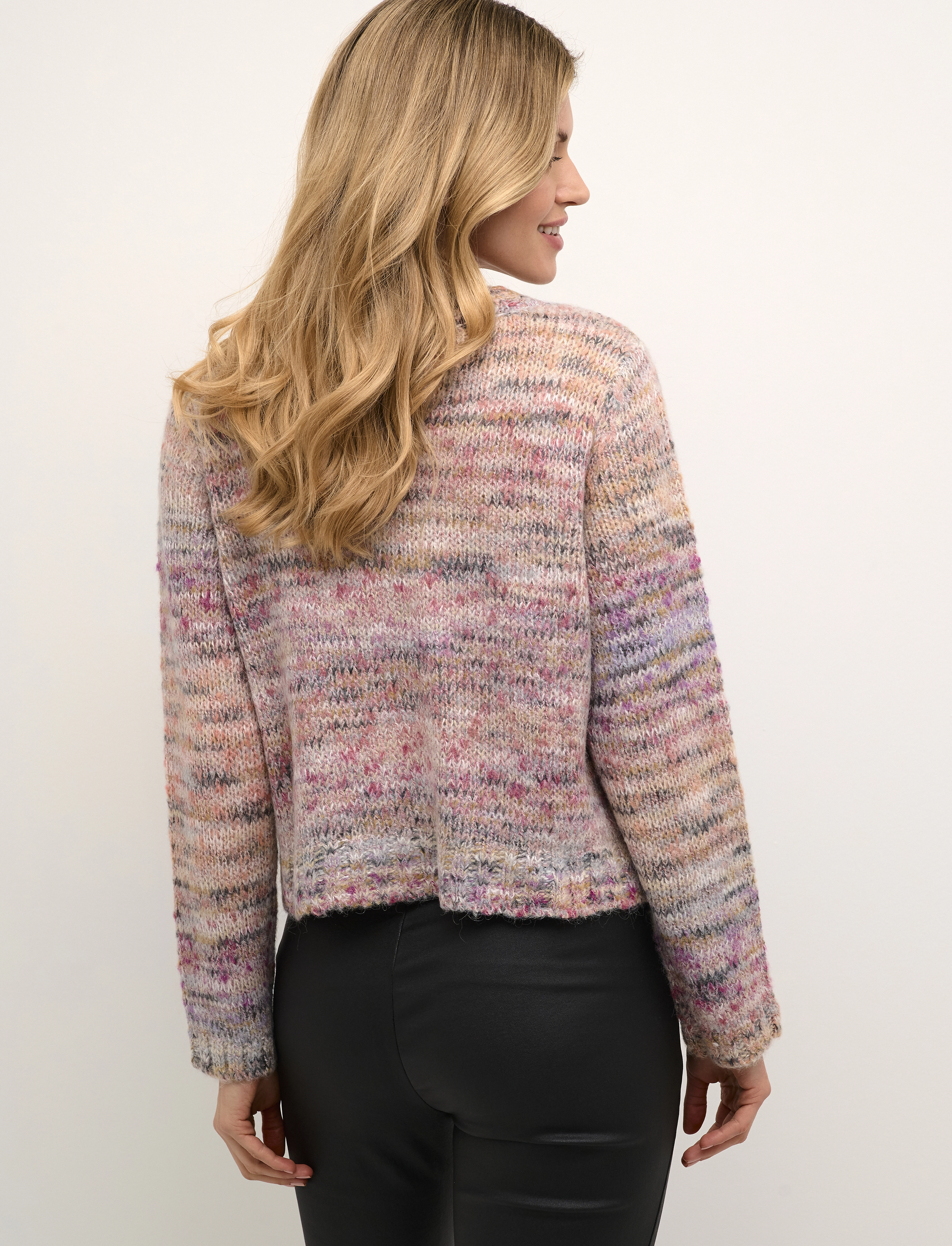 Cream - CRVinnah Knit Cardigan - purple melange - 5