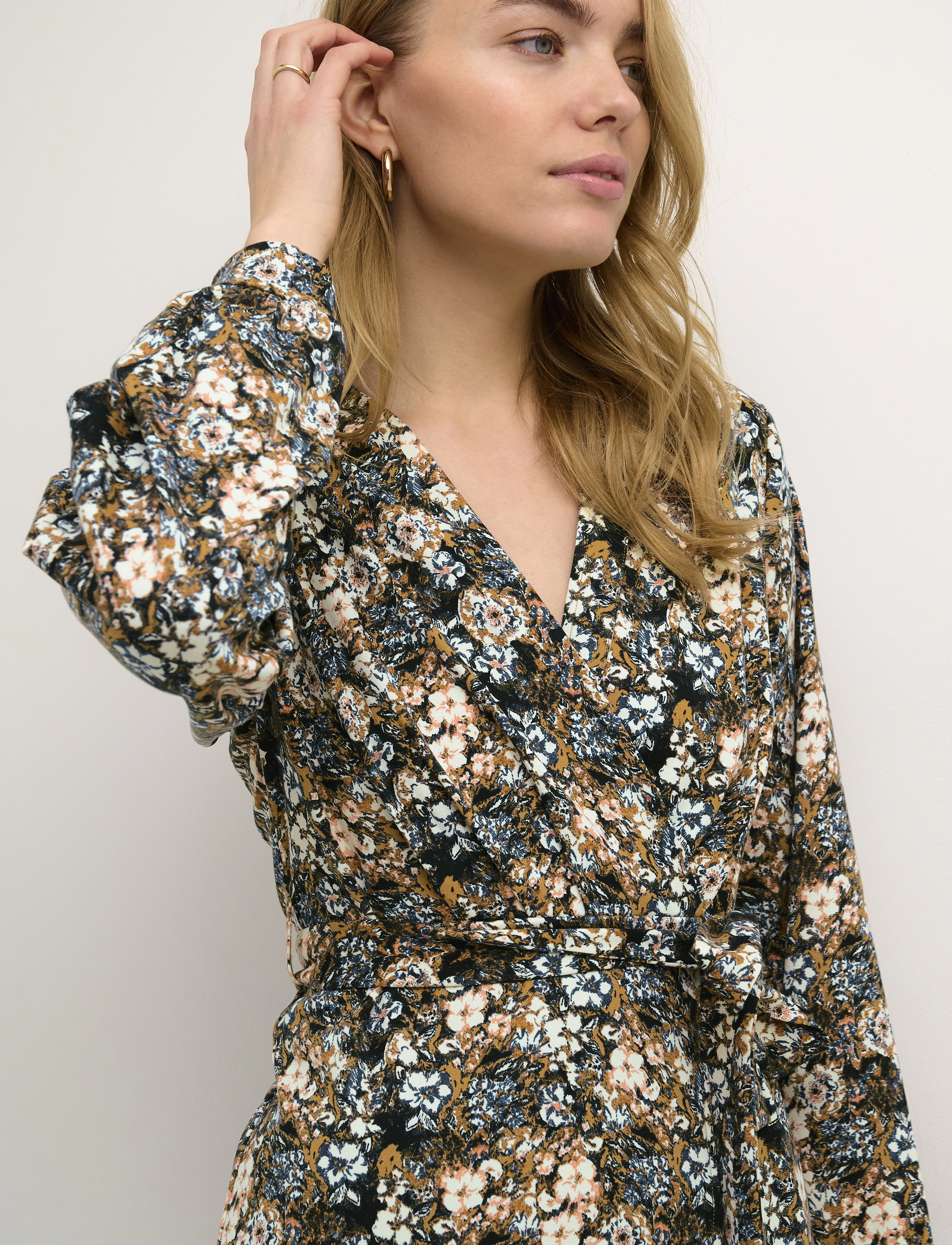 Cream - CRAnett Midi Dress - Zally fit - wickelkleider - pecan brown floral - 5