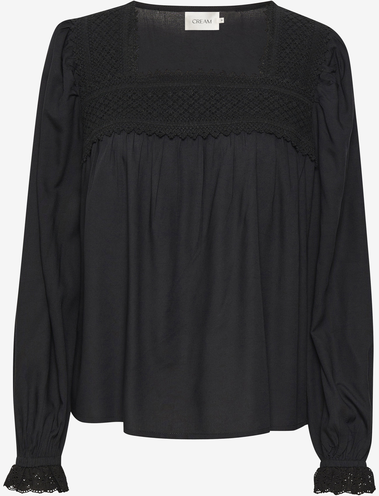 Cream - CRMilla Blouse - long-sleeved blouses - pitch black - 0