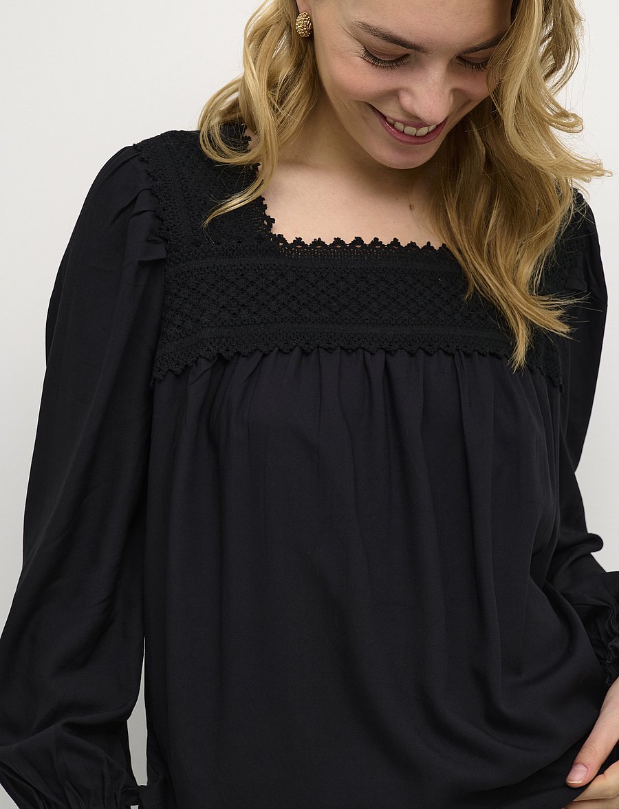 Cream - CRMilla Blouse - långärmade blusar - pitch black - 5