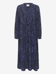 CRTiah Ankl Length Dress - Zally fit - MAZARINE BLUE/BLACK PRINT