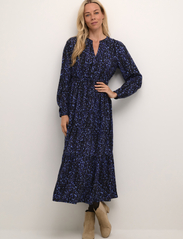 Cream - CRTiah Ankl Length Dress - Zally fit - kreklkleitas - mazarine blue/black print - 3