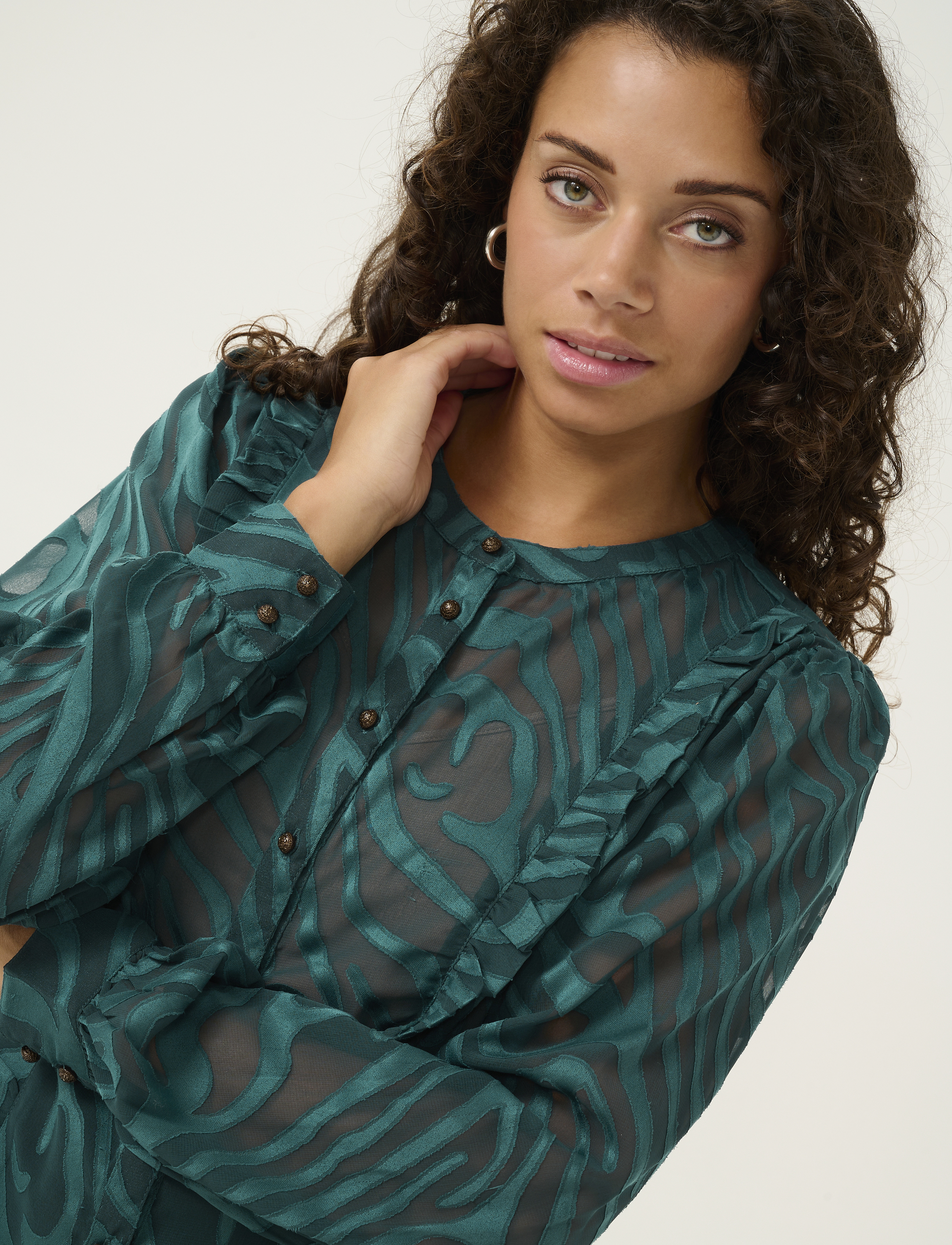 Cream - CRYana Shirt - langærmede bluser - ponderosa pine animal - 5