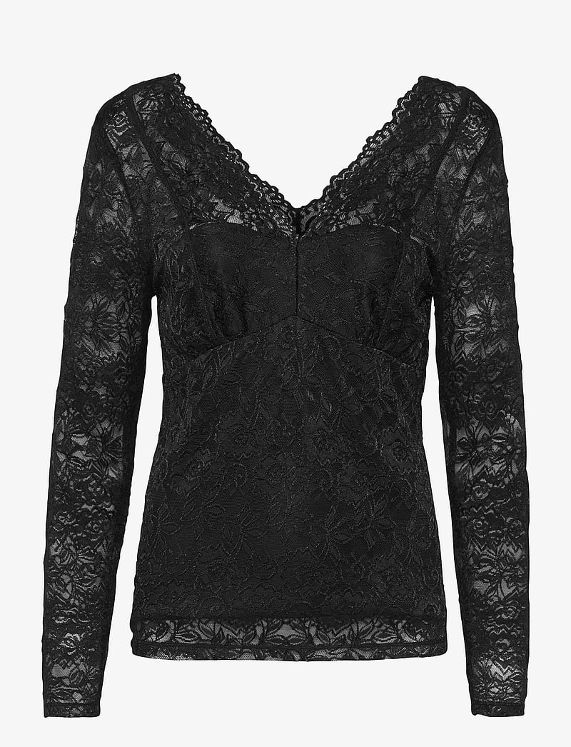 Cream - CRGlaze Blouse w. Lining - langärmlige blusen - pitch black - 1