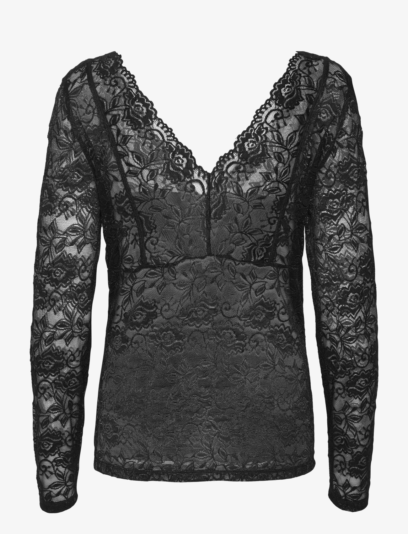 Cream - CRGlaze Blouse w. Lining - long-sleeved blouses - pitch black - 2