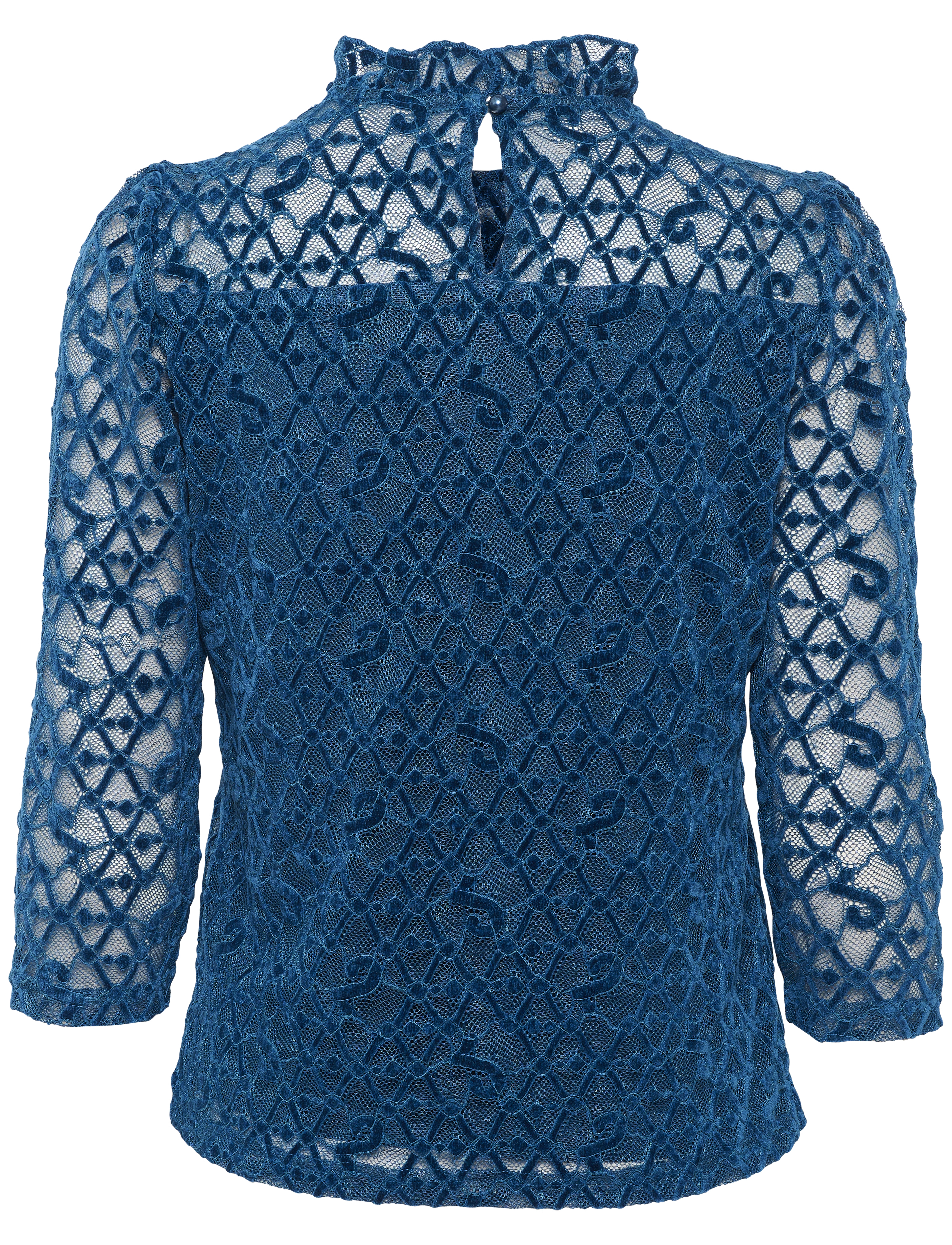 Cream - CRGila Lace Blouse With Lining - langærmede bluser - gibraltar sea - 2