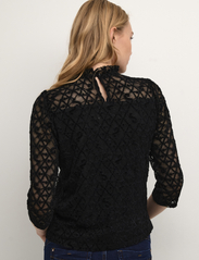 Cream - CRGila Lace Blouse With Lining - long-sleeved blouses - pitch black - 4