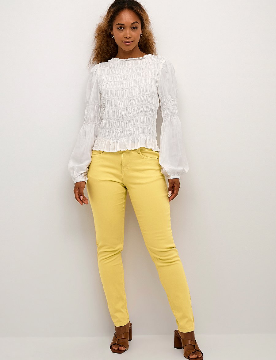 Cream - CRAnn Twill Pant - Coco Fit - raka jeans - misted yellow - 3
