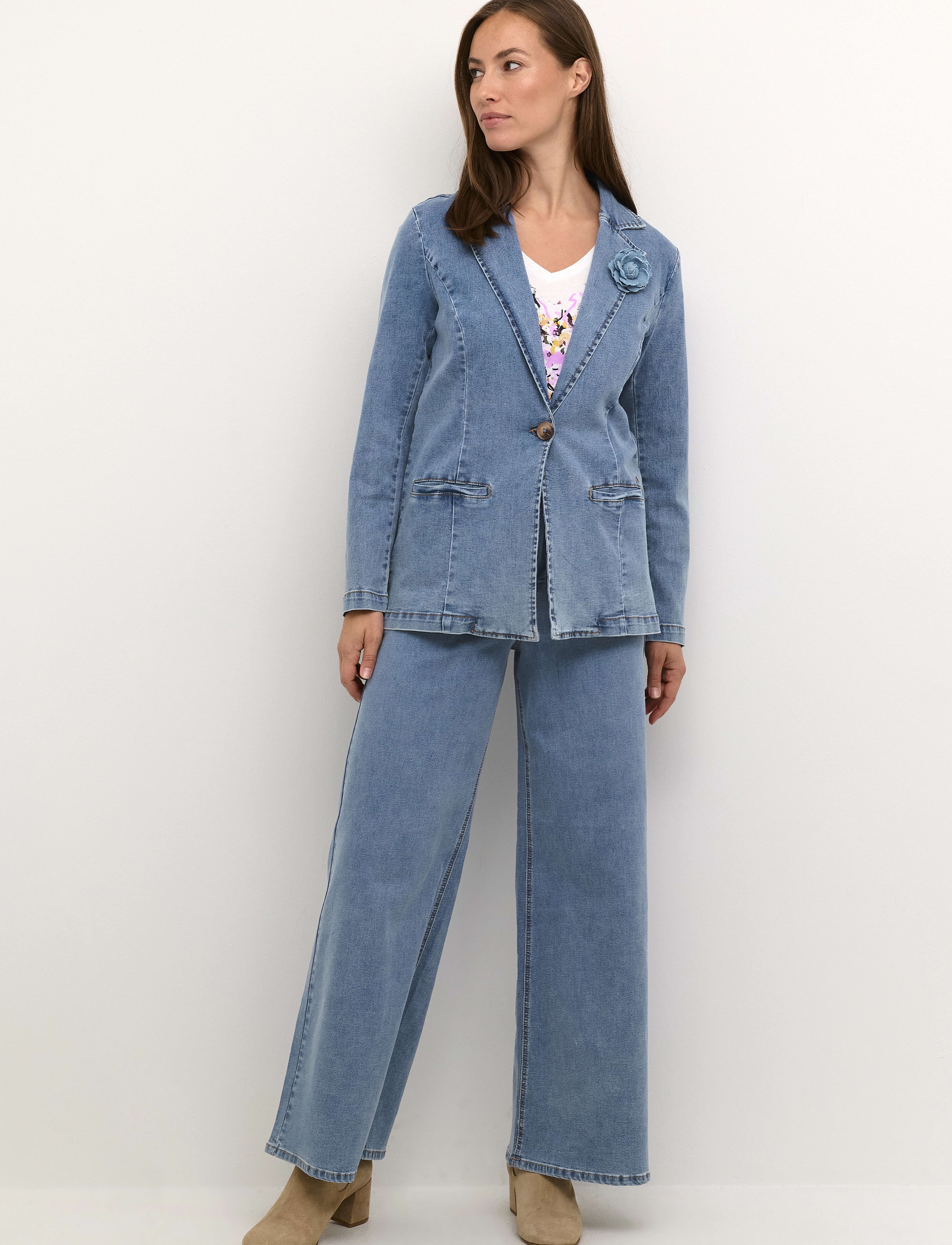 Cream - CRSabbie Denim Blazer - denim blue - 3