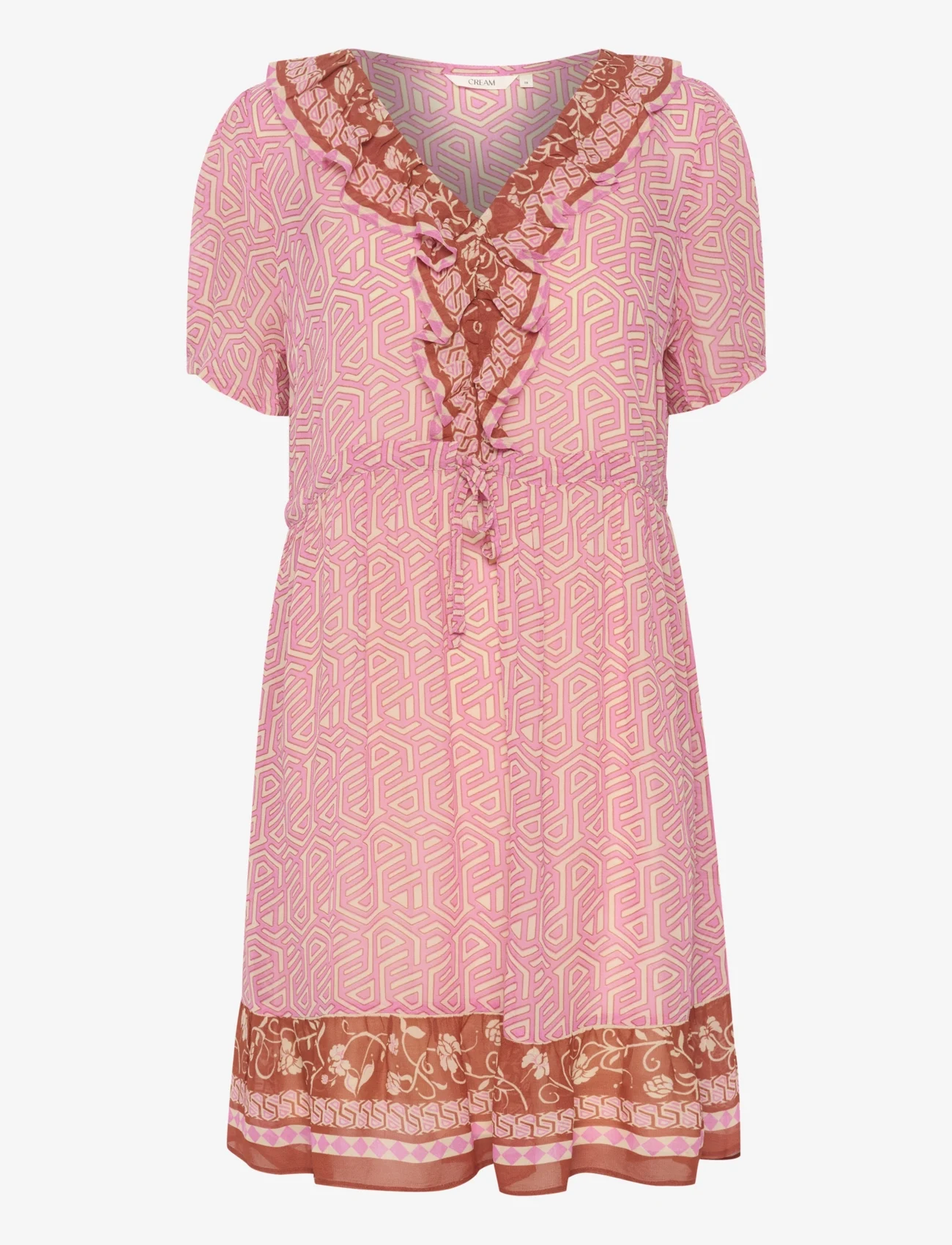 Cream - CRLinea Dress - Zally Fit - sommarklänningar - geometric print - 0