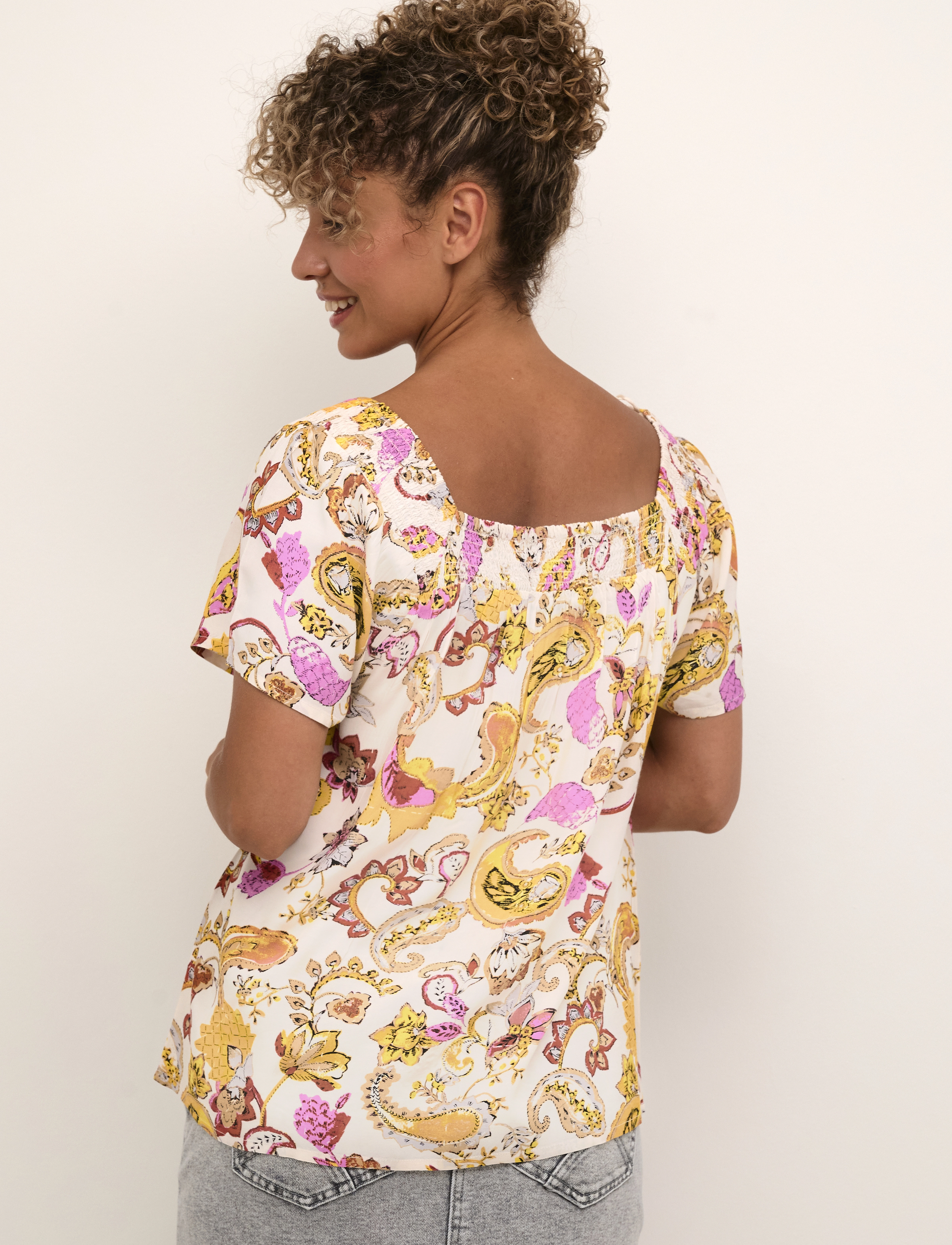 Cream - CRDia Blouse - lühikeste varrukatega pluusid - paisley print - 3