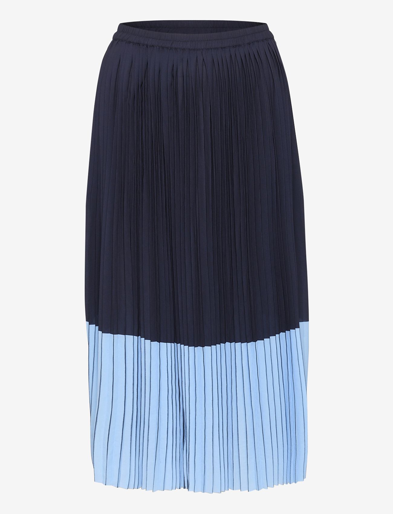 Cream - CRFrida Skirt - midi nederdele - melange blue shadow stripe - 1