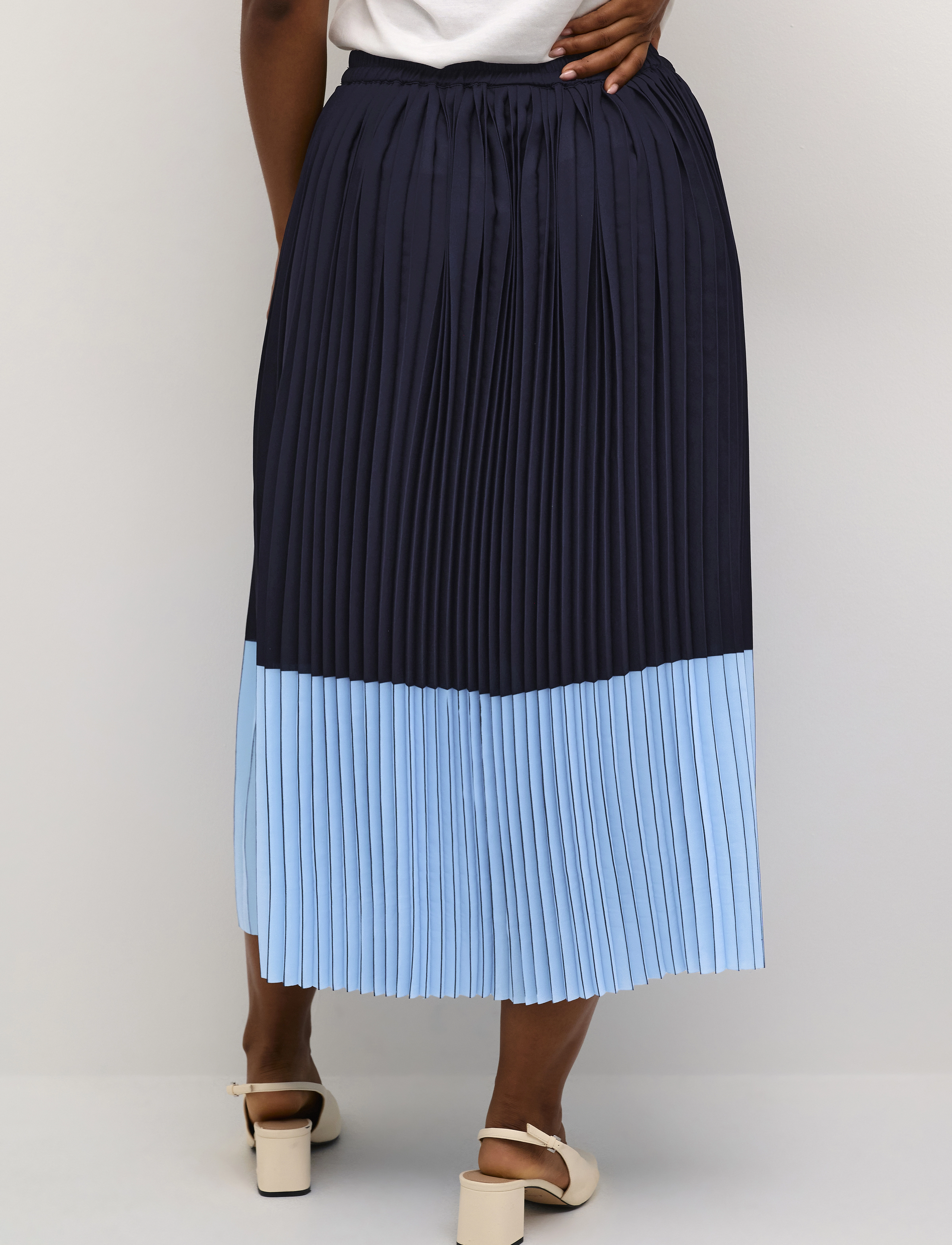 Cream - CRFrida Skirt - midi-röcke - melange blue shadow stripe - 5