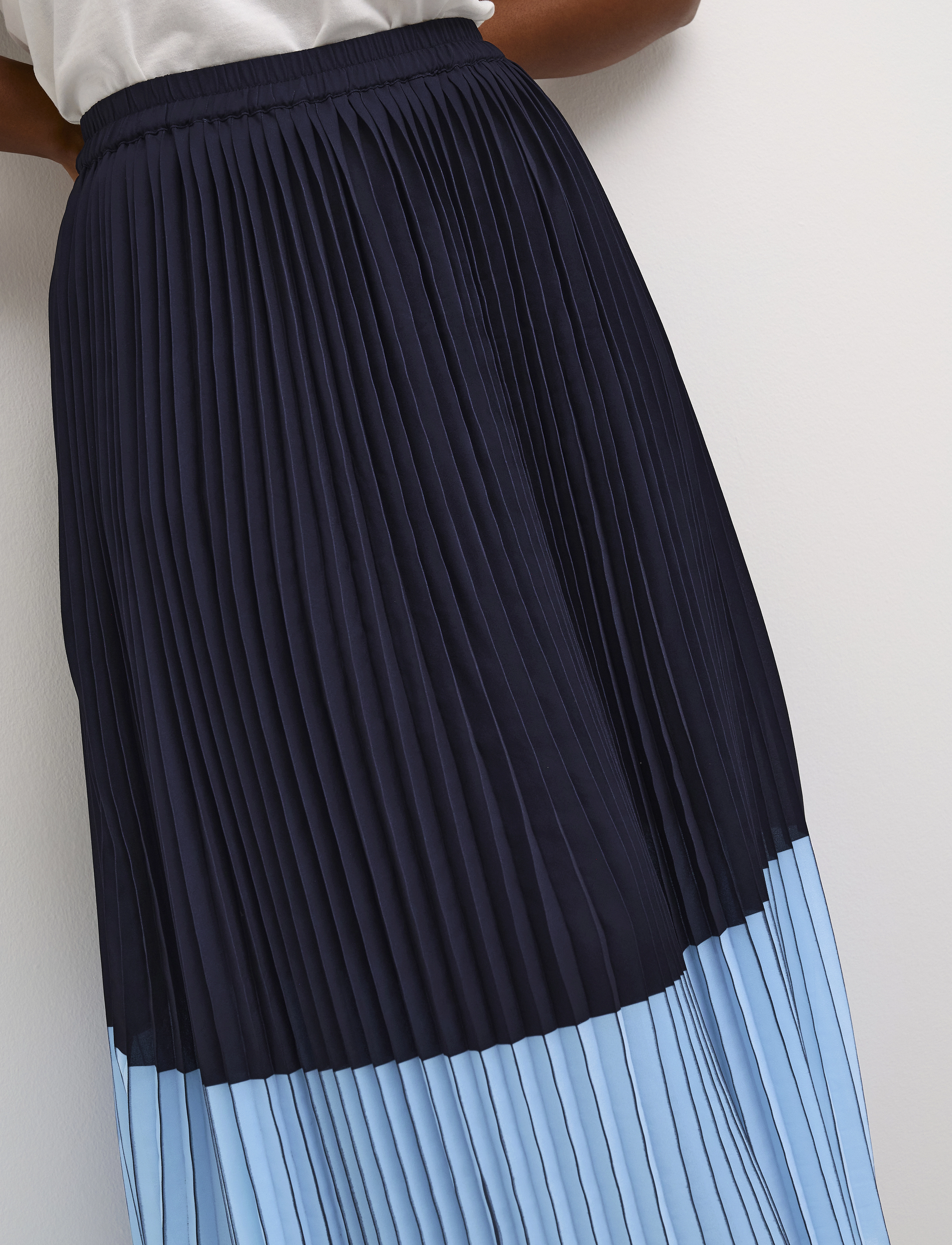 Cream - CRFrida Skirt - midi-röcke - melange blue shadow stripe - 3
