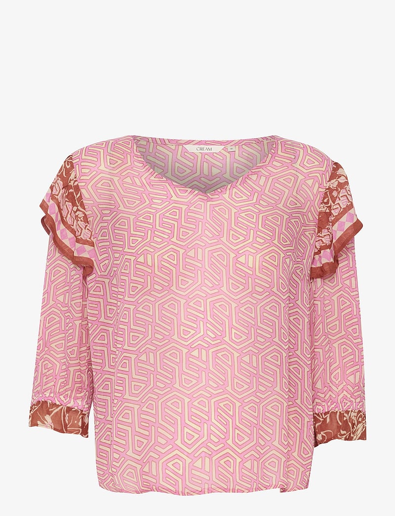 Cream - CRLinea Blouse - short-sleeved blouses - geometric print - 1